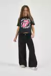 PANTALON ANCHO GABARDINA NEGRO