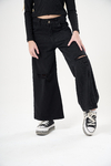 PANTALON ANCHO C/ROTURAS NEGRO