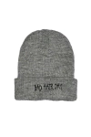 GORRO DE LANA GRIS BORDADONEGRO
