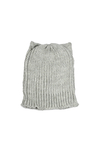 GORRO TEJIDO DE LANA CON CON OREJITAS GRIS