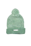 GORRO TEJIDO DE LANA MELANGE VERDE