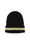 GORRO TEJIDO DE LANA NEGRO-AMARILLO