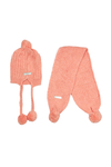 GORRO CON POMPON SALMON