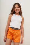 SHORT DOBLE ELASTICO NARANJA