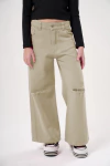 PANTALON ANCHO C/ROTURAS BEIGE