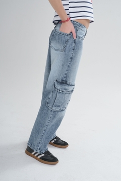 1146- JEAN CARGO UNISEX AZUL - Gimos Tienda Mayorista