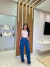 Imagem do Calça Wide Leg Jeans Escuro (305)