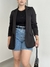 Blazer Alongado Preto - Anne Store