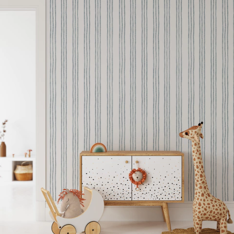 Papel de parede Stripes Greyish Blue