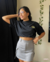 Camiseta Oversized Feminina High Preta - comprar online