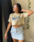 Cropped Oversized Feminino New York - comprar online