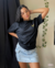 Camiseta Oversized Feminina High Preta na internet