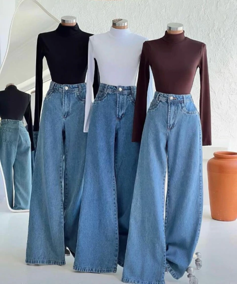Calça wide leg jeans Flay - comprar online