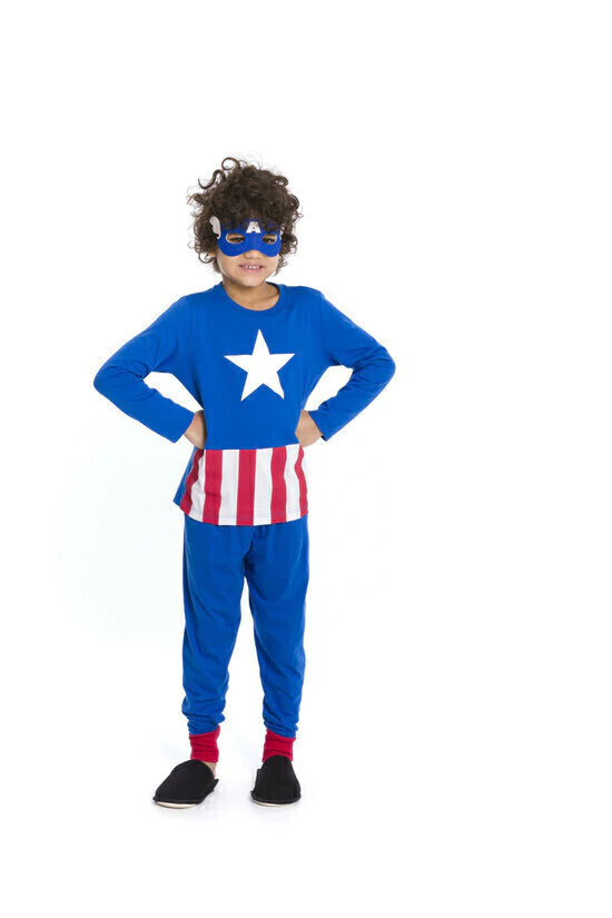 Pijama Infantil Masculino Capitão América