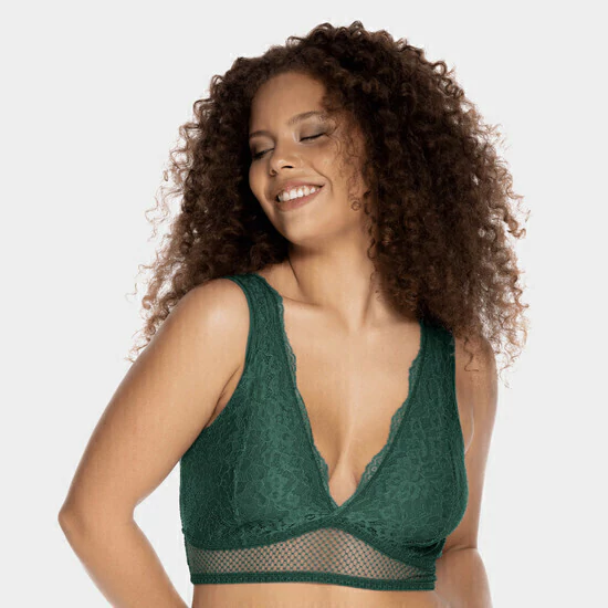 Cropped sem Bojo e Aro Renda e Tule Honey