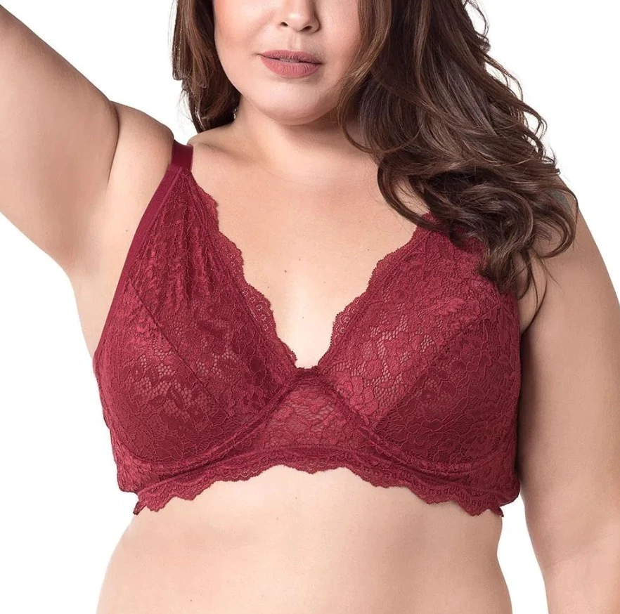 Sutiã Em Renda Meia Taça Com Aro Kiss Me - Plus Size