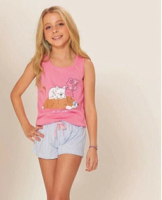 Short Doll Infantil Em Meia Malha