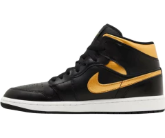 AIR JORDAN 1 MID BLACK METALLIC GOLD - comprar online