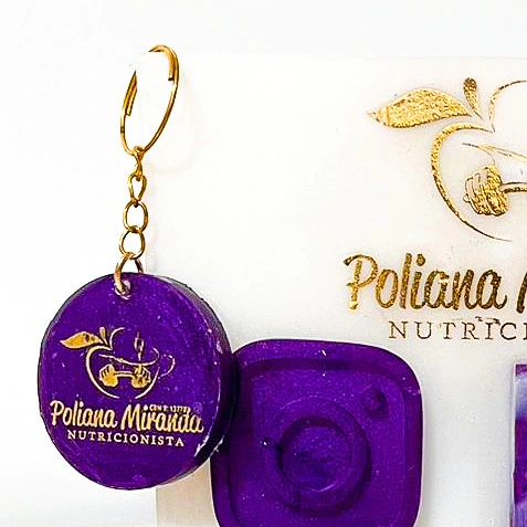 Chaveiro Redondo 4 cm | Resina Personalizada