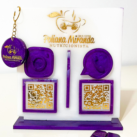 Placa QR Code | Resina Personalizada