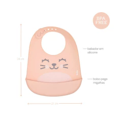 Babador de silicone com pega-migalhas Gumy Pêssego na internet