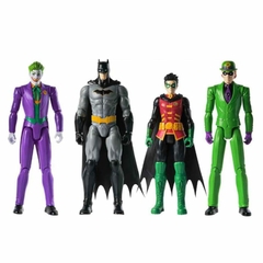 4 Figuras Batalha DC 30cm Batman Robin Coringa e Charada - 4Best Play - e-commerce de brinquedos infantis