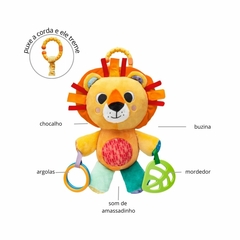 Pelúcia Bubazoo Leão Bebê Treme-treme de atividades Buba - 4Best Play - e-commerce de brinquedos infantis