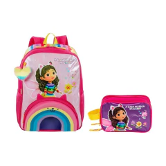 Kit Mochila e Estojo Gabby's Dollhouse Rainbow Sestini - comprar online