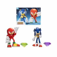 Brinquedo Sonic The Hedgehog Conjunto Pack Sonic e Knuckles