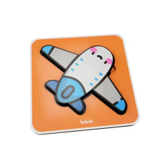 Quebra Cabeça Infantil Madeira 4 Partes Avião Babebi - comprar online