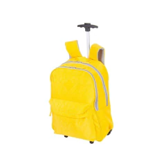 Mochila Escolar Sestini c/ Rodinhas Rolling Crinkle Amarelo - 4Best Play - e-commerce de brinquedos infantis