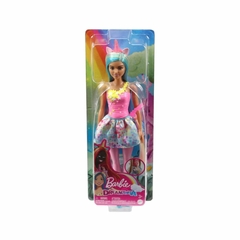 Imagem do Kit 2 x Barbie Unicórnio Dreamtopia Chifre Rosa e Azul
