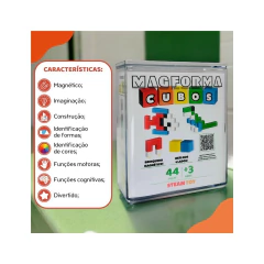 Imagem do Blocos de Montar Magnéticos Magforma Cubos 44 peças