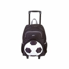 Mochila de Rodinha Grande X Futebol Preto e Branco - Sestini