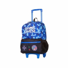 Mochila de Rodinha Grande Game Over Azul - Sestini na internet