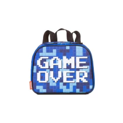 Lancheira Game Over Azul c/ pote mantimentos Sestini