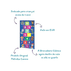 Tapete Amarelinha Patrulha Canina - Líder na internet