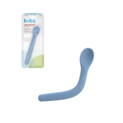 Colher Flexível em Silicone Azul Introdução Alimentar Buba