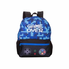 Kit Mochila Lancheira e Estojo Game Over Azul Sestini na internet