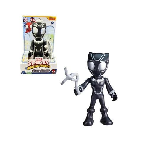Boneco Pantera Negra Supersized Spidey Amazing Friends 22cm
