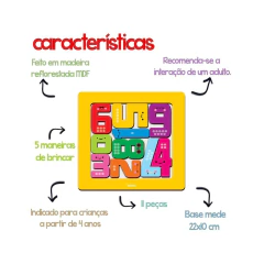 Monte e Empilhe Números Babebi - 4Best Play - e-commerce de brinquedos infantis