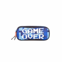 Estojo Sestini 2 Compartimentos Game Over 2 Azul