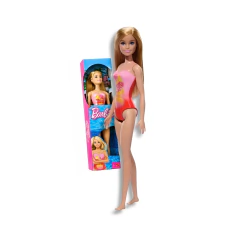 Boneca Barbie Praia Loira Maiô Rosa