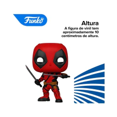 Boneco Funko Pop! Deadpool & Wolverine Deadpool Clássico - 4Best Play - e-commerce de brinquedos infantis
