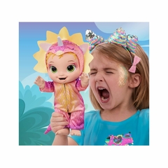 Boneca Baby Alive Dino Cuties Loira Triceratops Rosa - loja online