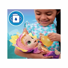 Imagem do Boneca Baby Alive Dino Cuties Loira Triceratops Rosa