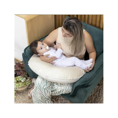 Almofada de Amamentação Linho Jeans Batistela Baby - 4Best Play - e-commerce de brinquedos infantis