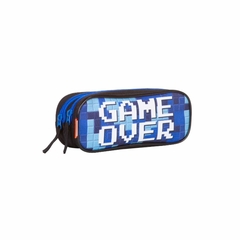 Estojo Sestini 2 Compartimentos Game Over 2 Azul - comprar online