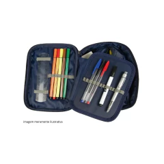 Estojo Box Especial Crinkle Azul Marinho Sestini na internet