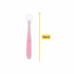 Colher Anatômica em Silicone Alimentação Infantil Rosa Buba - 4Best Play - e-commerce de brinquedos infantis